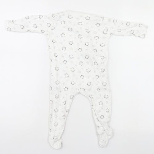 Nutmeg Baby White Animal Print  Babygrow One-Piece Size 9-12 Months  - Penguins
