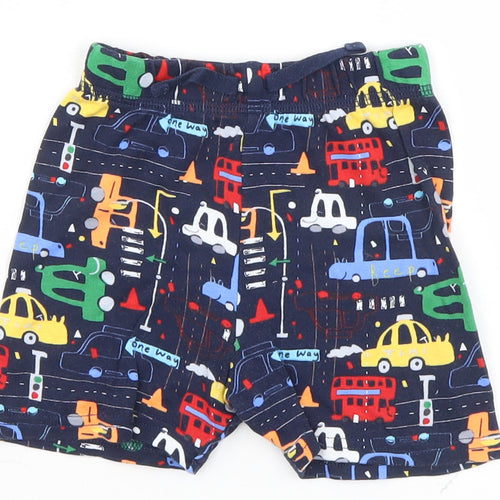George Baby Blue Geometric  Cropped Trousers Size 9-12 Months  - Cars