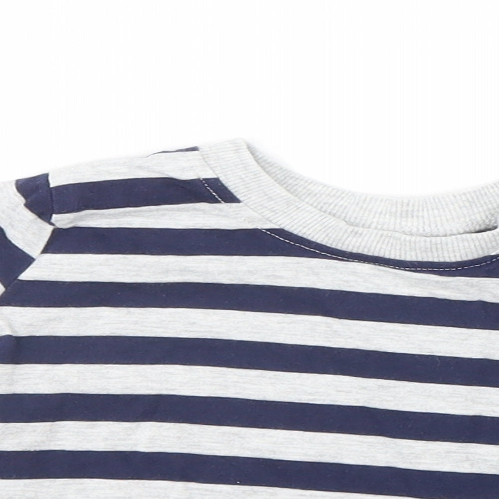 George Baby Blue Striped  Basic T-Shirt Size 9-12 Months