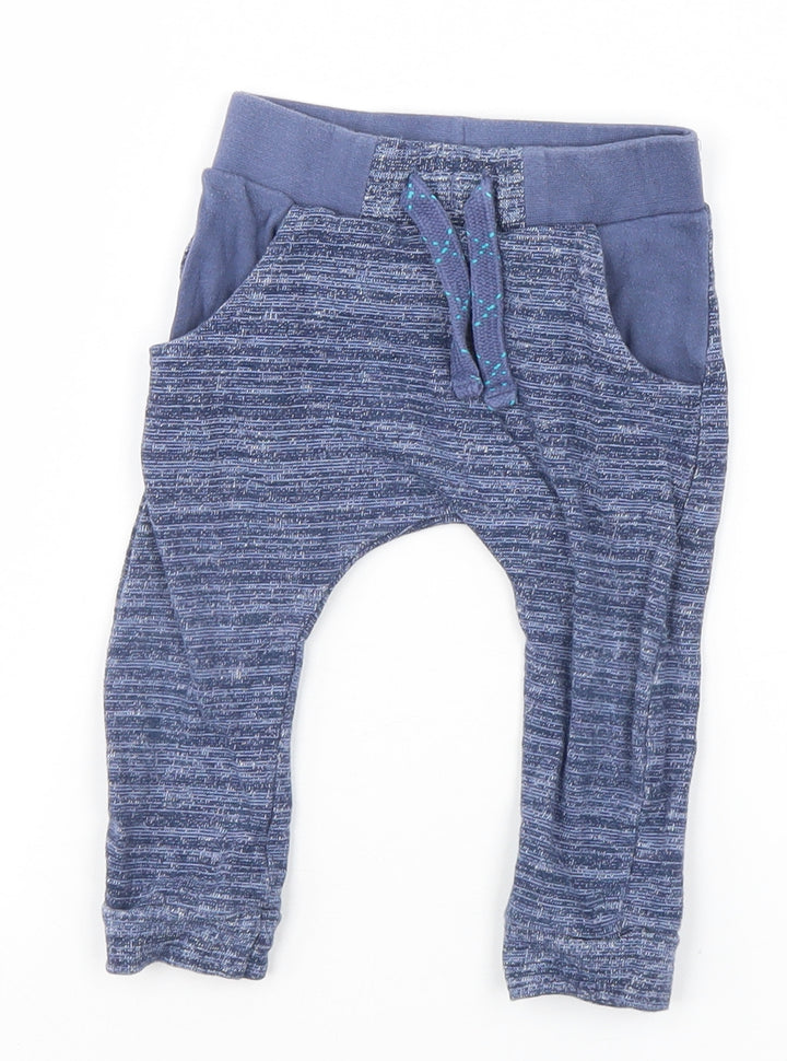 Mini Club Baby Blue Striped  Sweatpants Trousers Size 9-12 Months