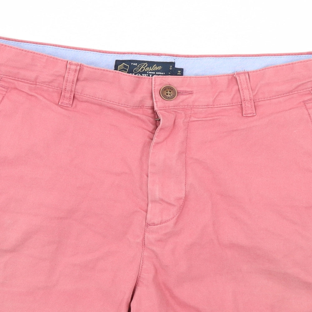 Boston Mens Pink   Chino Shorts Size 34 in