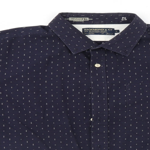 Debenhams Mens Blue Geometric   Button-Up Size L