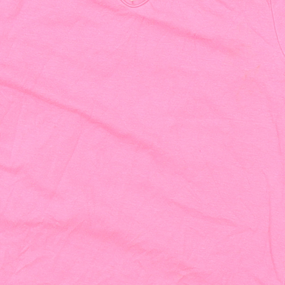 Preworn Boys Pink   Basic T-Shirt Size 12-18 Months  - Heart