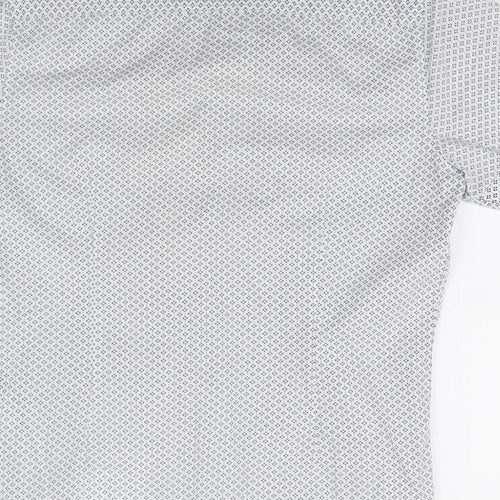 Burton Mens White Geometric   Button-Up Size M