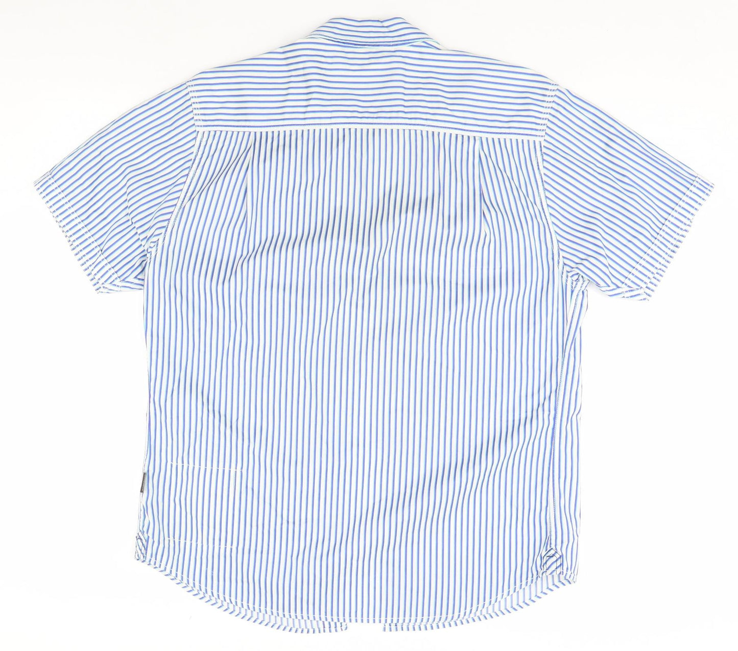 Duffer of St. George Mens Blue Striped   Button-Up Size M