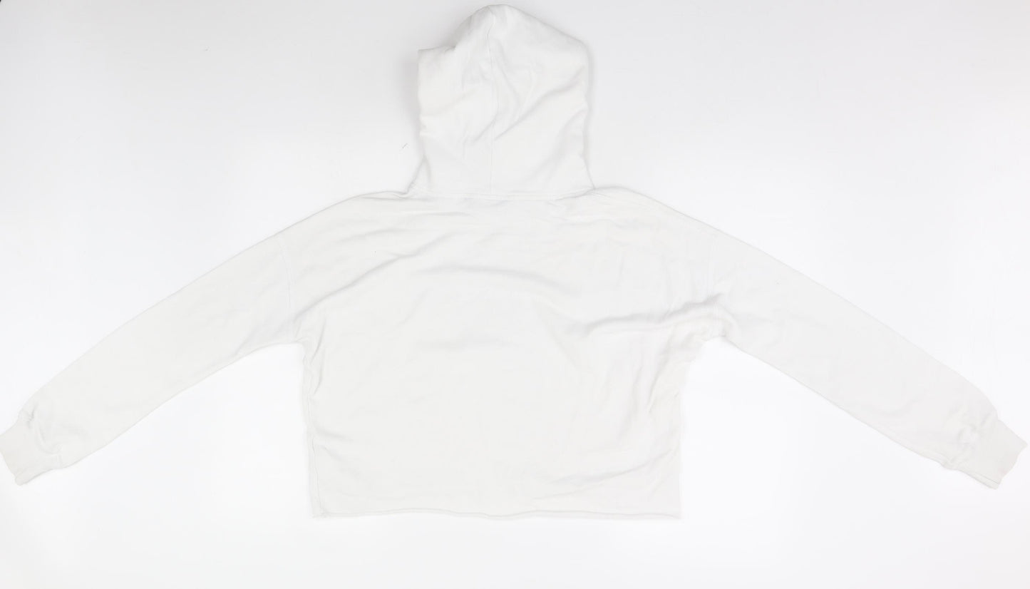 Abercrombie & Fitch Womens White   Pullover Hoodie Size S  - American Flag