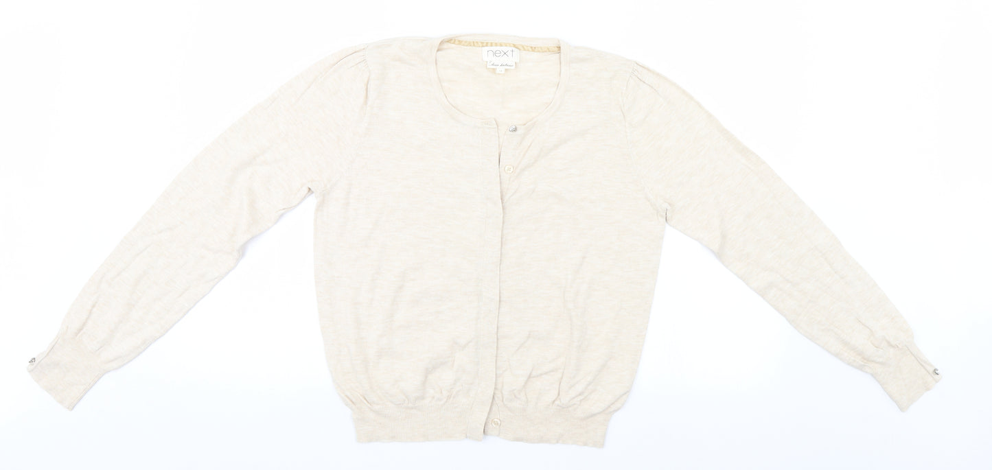 NEXT Womens Beige   Cardigan Jumper Size 16