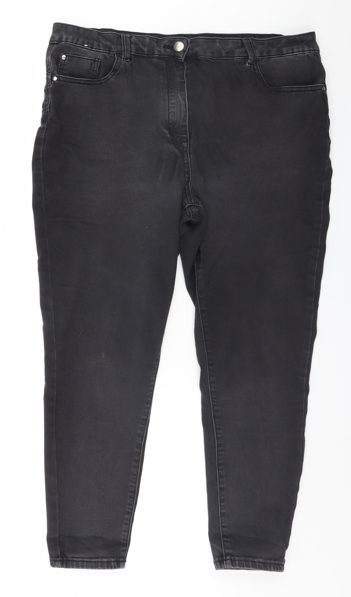 Nutmeg Womens Black   Straight Jeans Size 18 L24 in