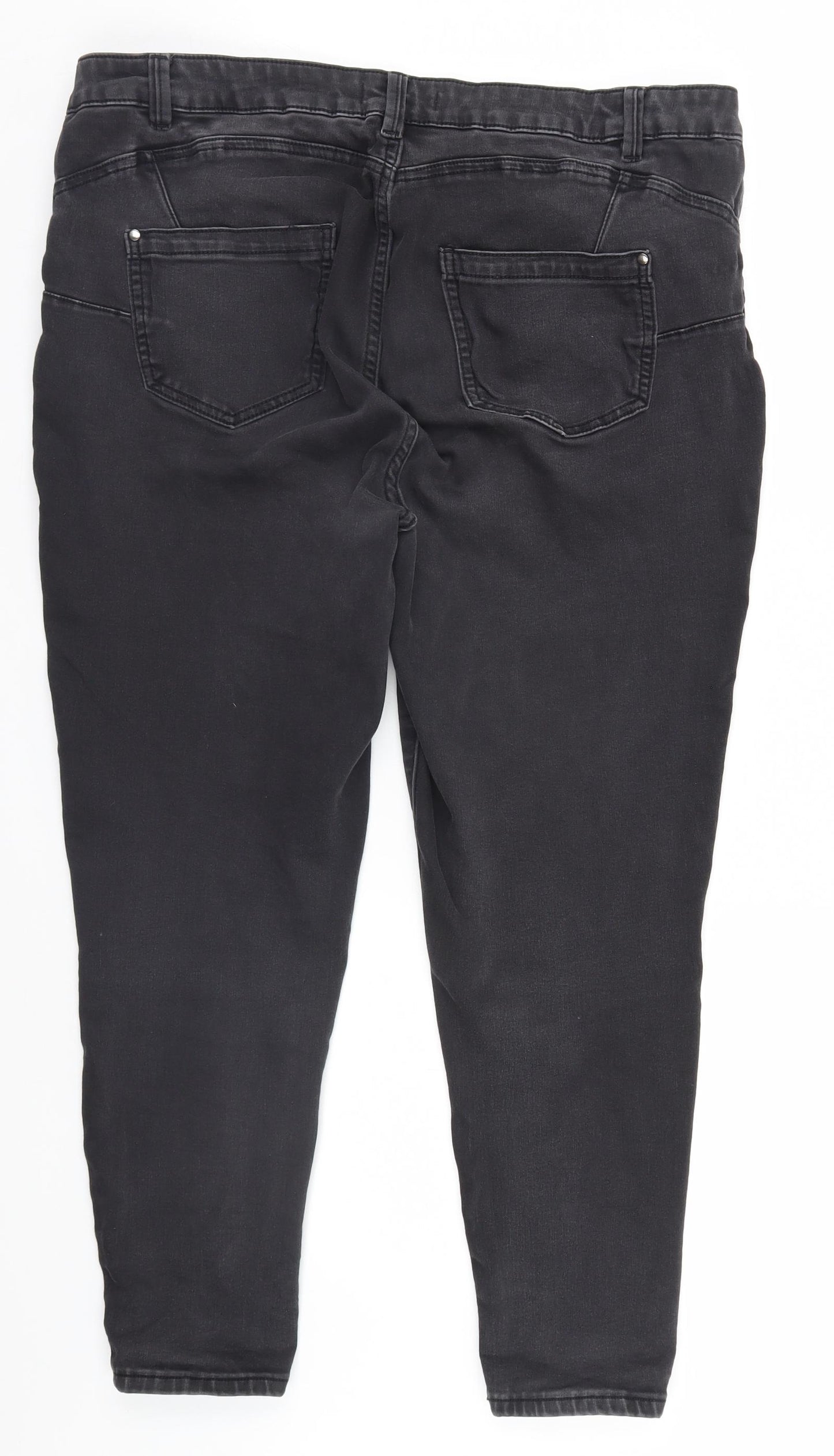 Nutmeg Womens Black   Straight Jeans Size 18 L24 in