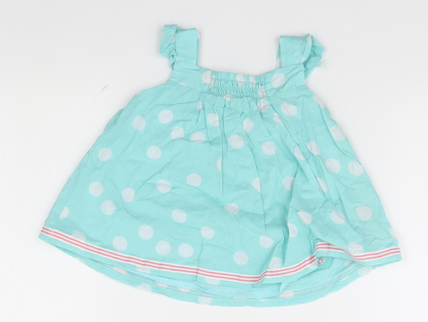 Monsoon Girls Green Spotted  A-Line  Size 6-9 Months  - Lemons
