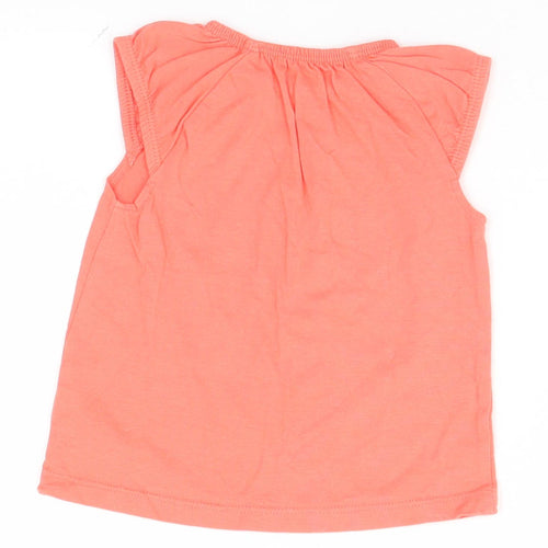 Nutmeg Baby Orange   Basic T-Shirt Size 6-9 Months  - Animals