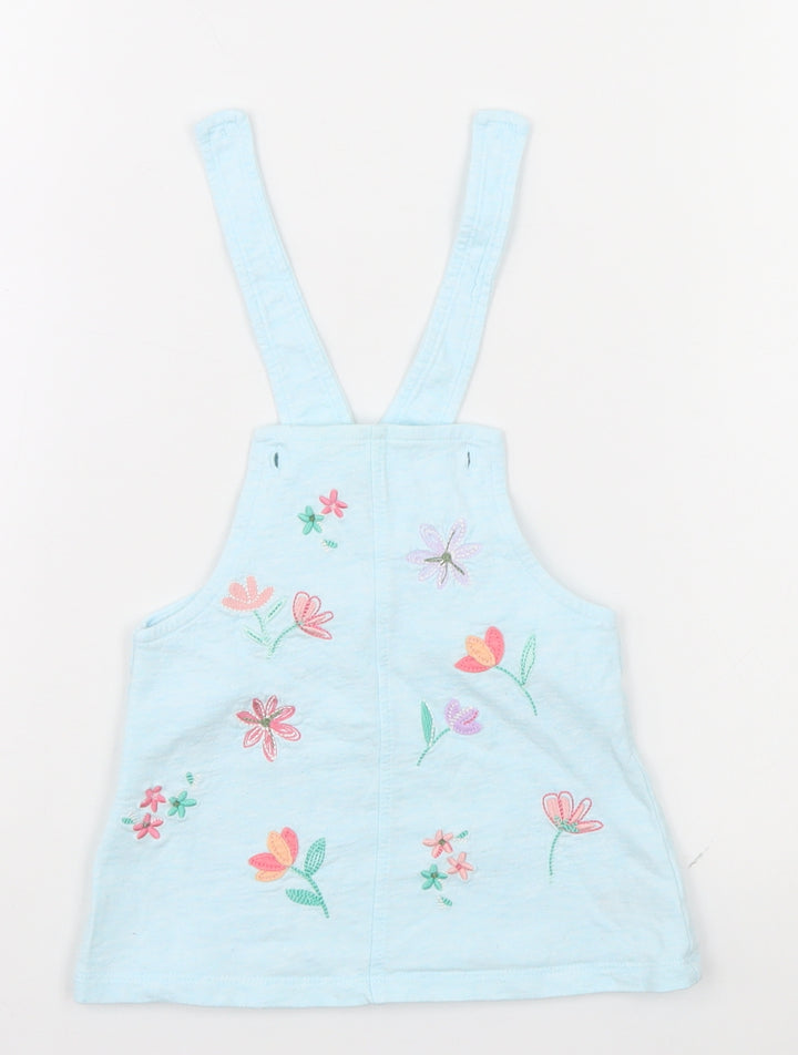 Nutmeg Baby Blue Floral Basic Dress Shirt Size 3-6 Months