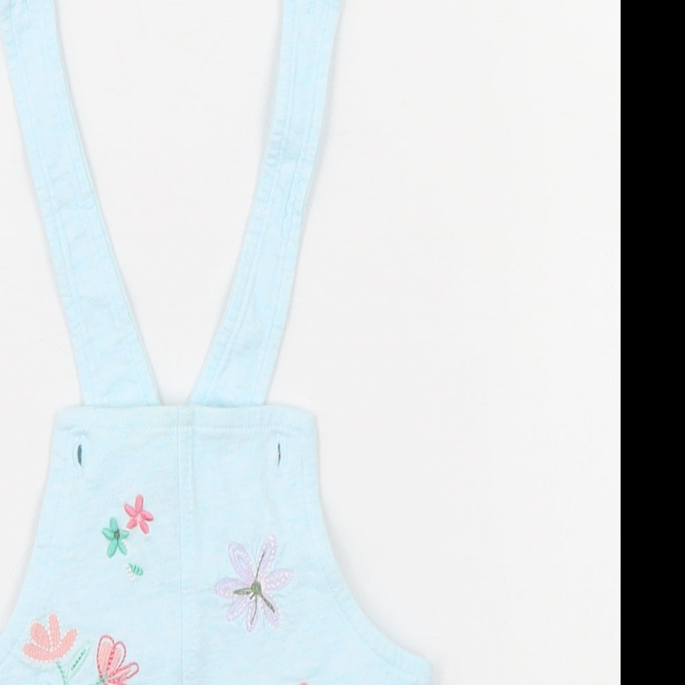 Nutmeg Baby Blue Floral  Basic Dress Shirt Size 3-6 Months