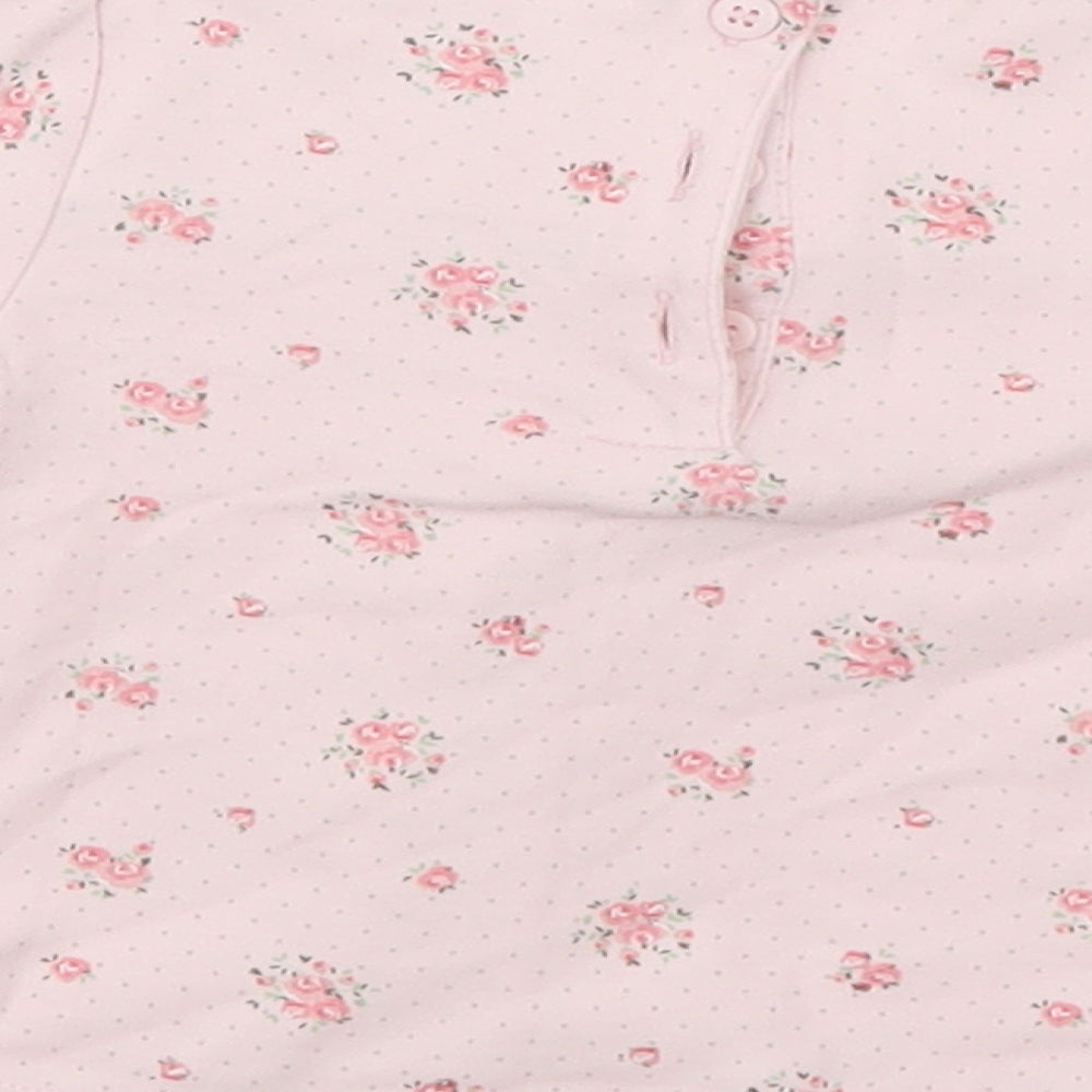 Mini Club Girls Pink Floral  Basic Dress Shirt Size 6-9 Months