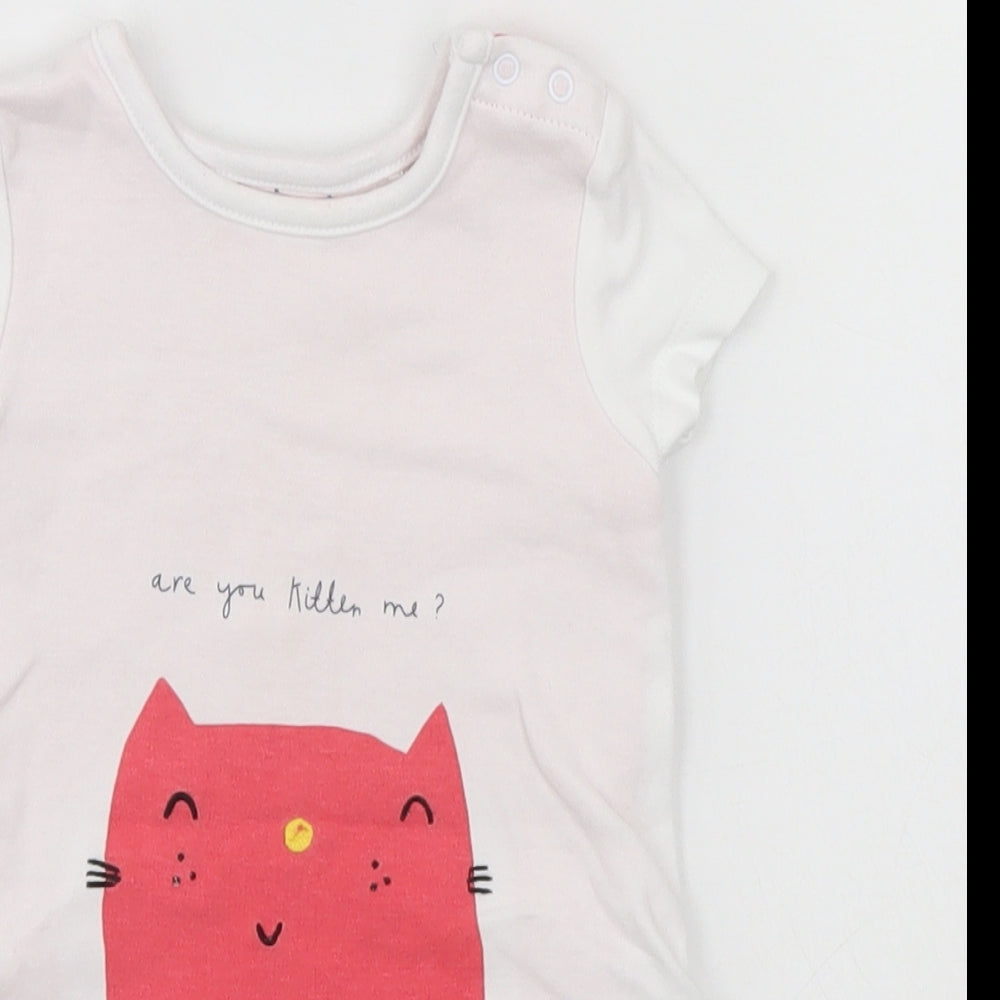 Mothercare Baby White   Babygrow One-Piece Size 6-9 Months  - Are you Kitten Me?