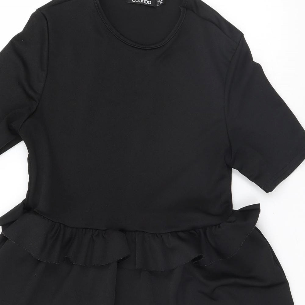 Boohoo Womens Black   Basic Blouse Size 10
