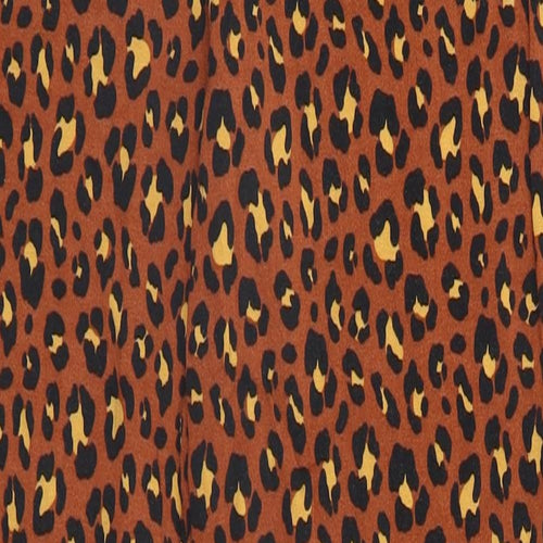 Primark Womens Orange Animal Print  Sweatpants Trousers Size 8 L26 in