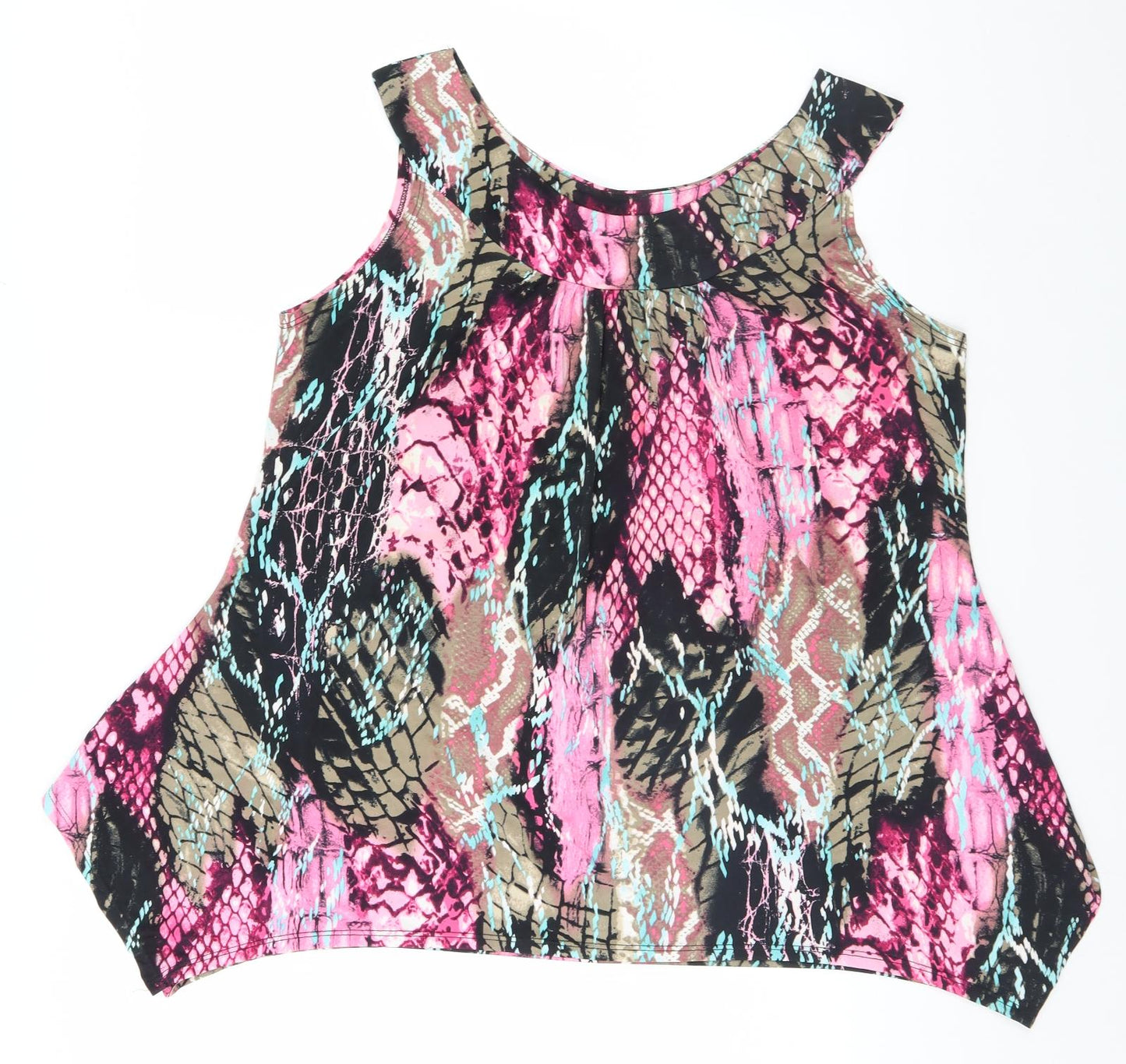 Saloos Womens Multicoloured Geometric  Basic Blouse Size 20