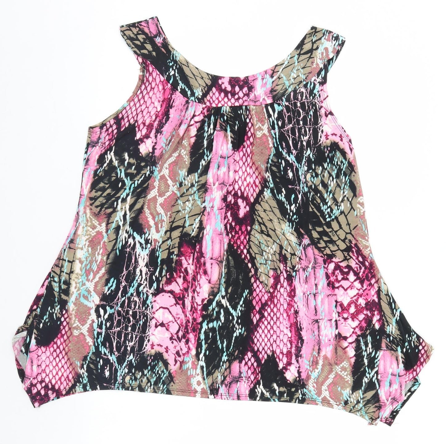 Saloos Womens Multicoloured Geometric  Basic Blouse Size 20