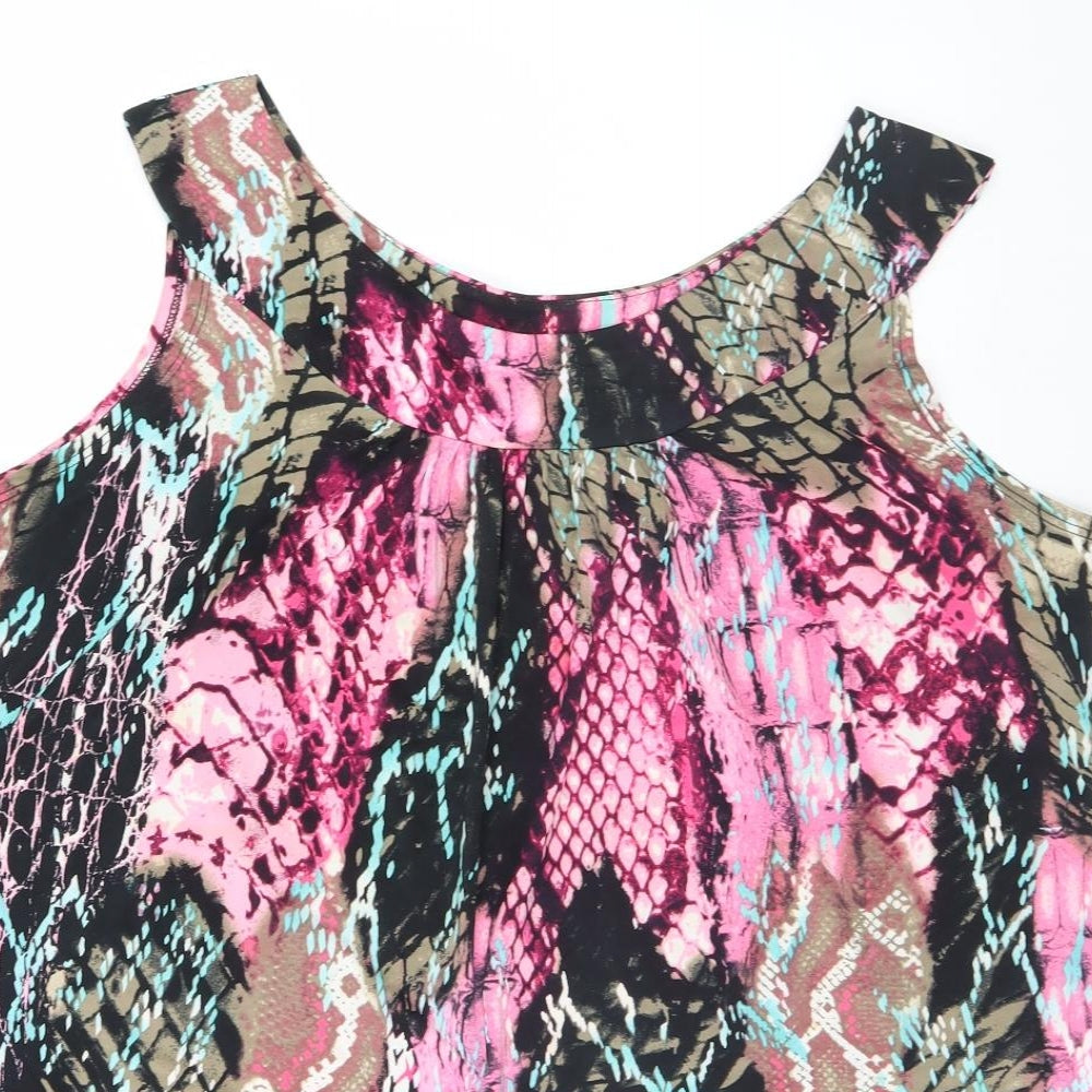Saloos Womens Multicoloured Geometric  Basic Blouse Size 20