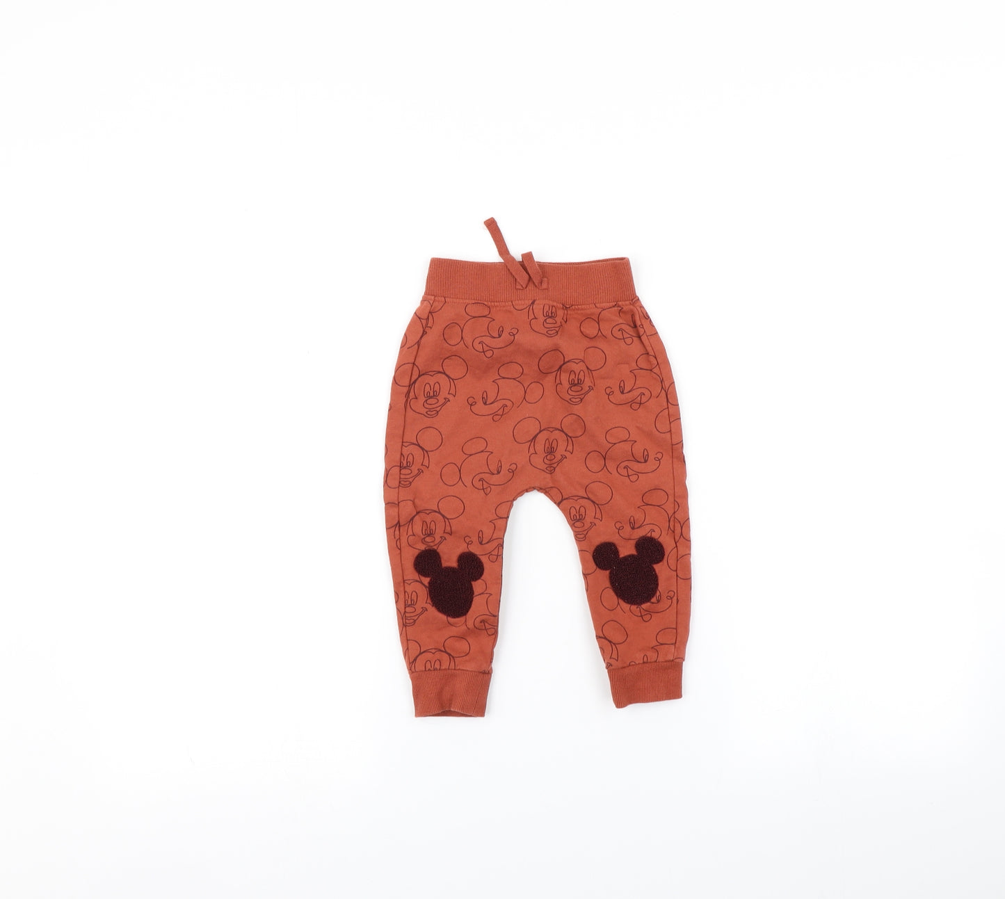 George Baby Red   Jogger Trousers Size 9 Months  - Mickey mouse