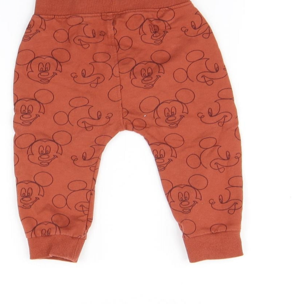 George Baby Red   Jogger Trousers Size 9 Months  - Mickey mouse