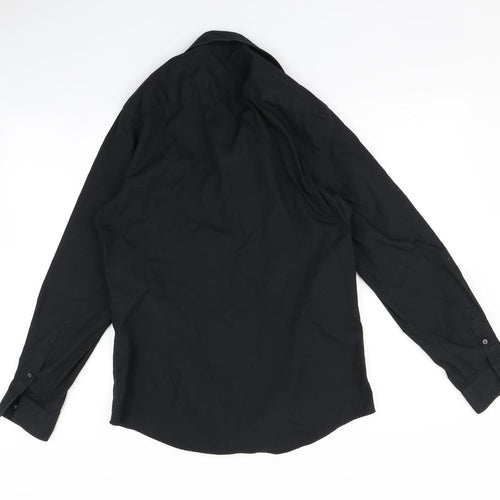 River Island Mens Black    Button-Up Size S