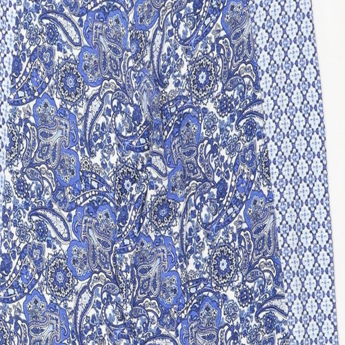 TU Womens Blue Paisley  Harem Trousers Size 14 L29 in