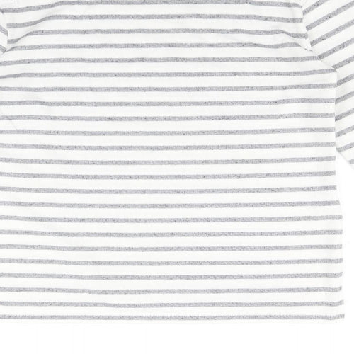 NEXT Womens Grey Striped  Pullover Jumper Size 14