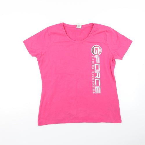 Fruit of the Loom Womens Pink   Basic T-Shirt Size L