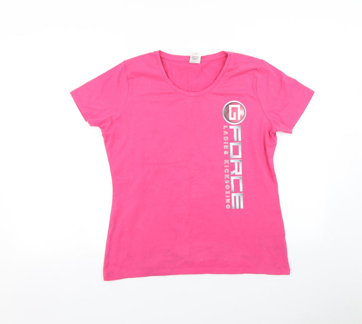 Fruit of the Loom Womens Pink   Basic T-Shirt Size L