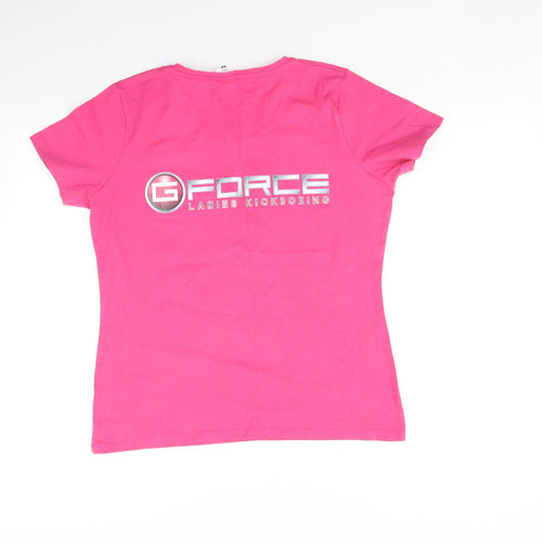 Fruit of the Loom Womens Pink   Basic T-Shirt Size L