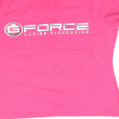 Fruit of the Loom Womens Pink   Basic T-Shirt Size L