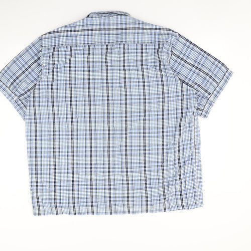 Churns Mens Blue Check   Button-Up Size XL