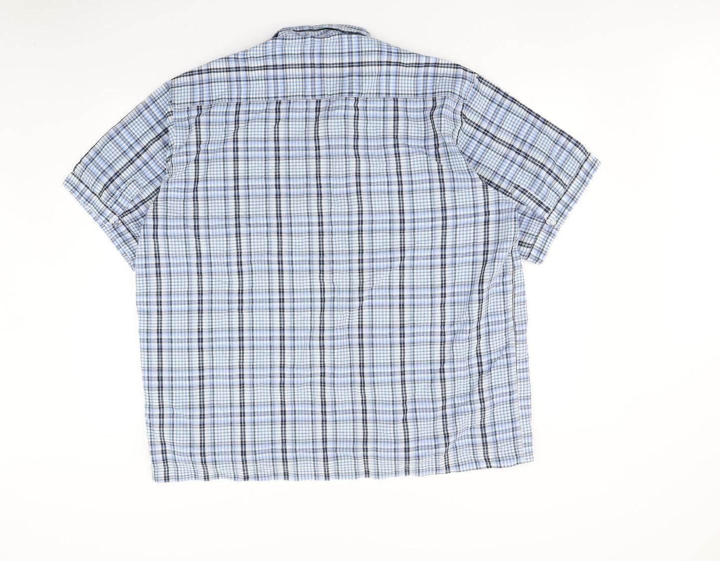 Churns Mens Blue Check   Button-Up Size XL