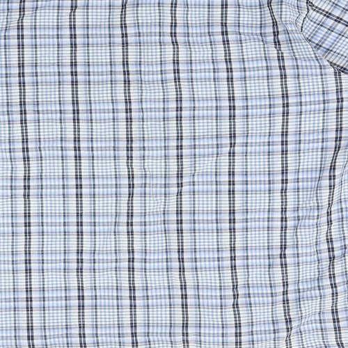 Churns Mens Blue Check   Button-Up Size XL