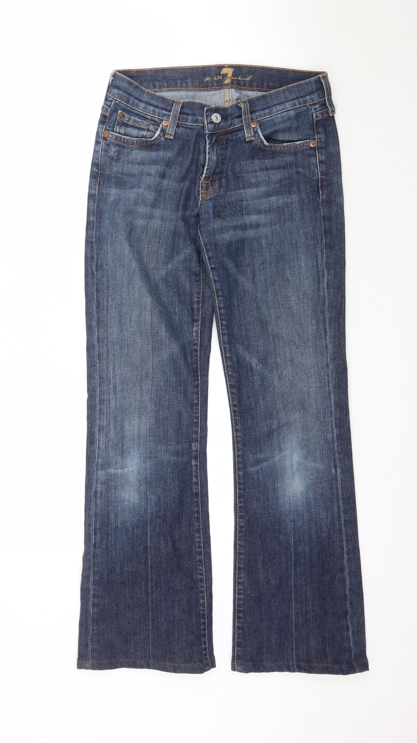Preworn Womens Blue  Denim Bootcut Jeans Size 26 L30 in