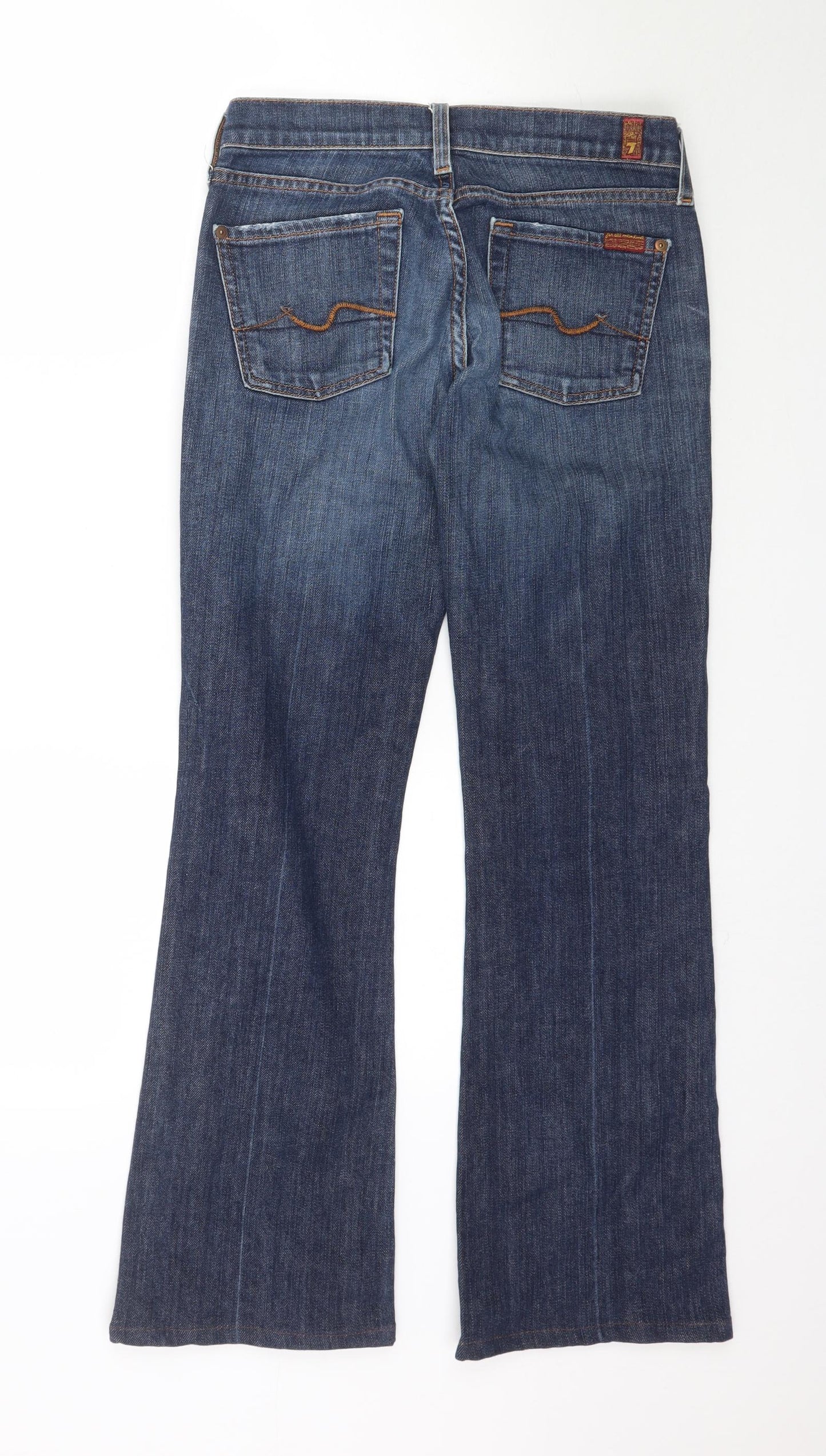 Preworn Womens Blue  Denim Bootcut Jeans Size 26 L30 in