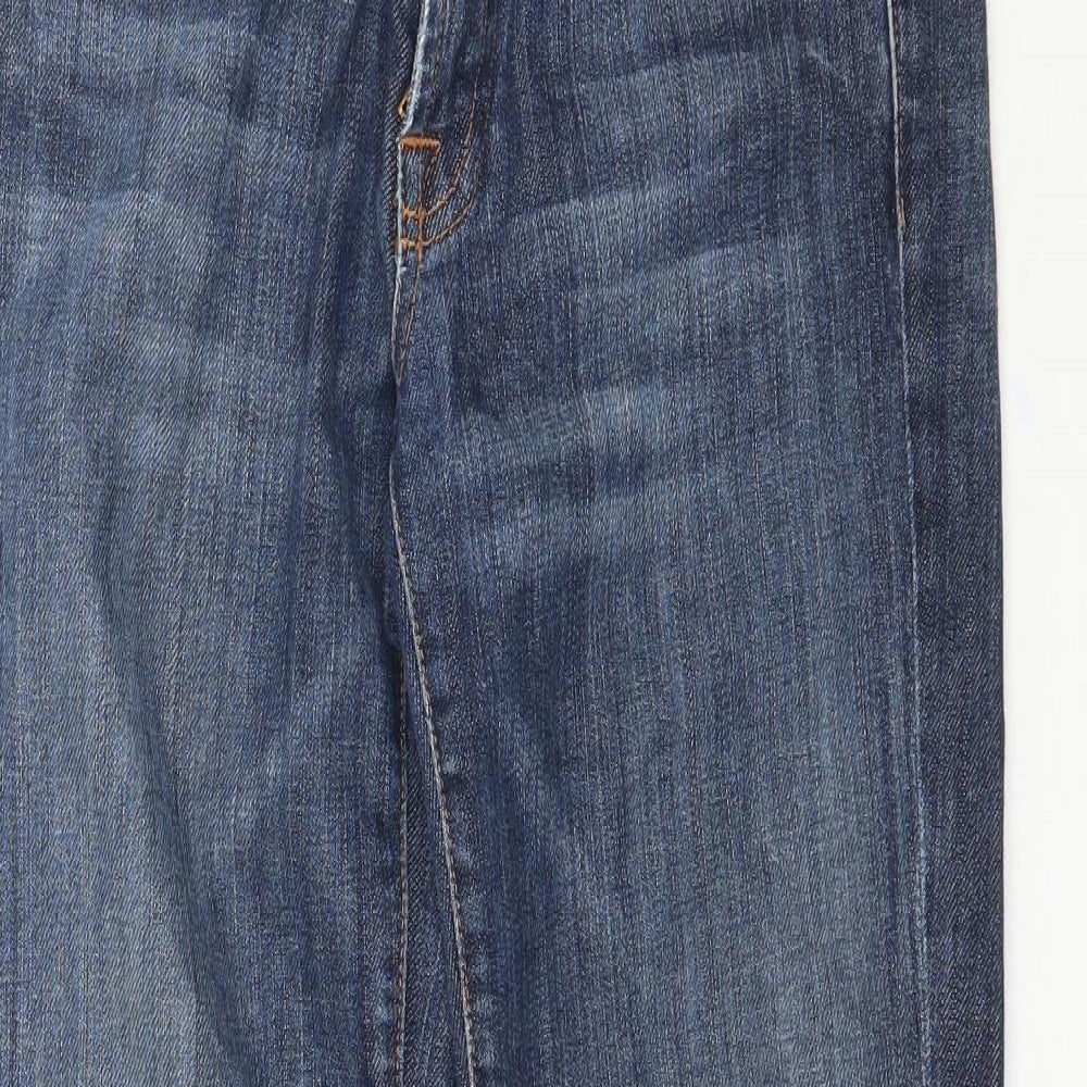 Preworn Womens Blue  Denim Bootcut Jeans Size 26 L30 in