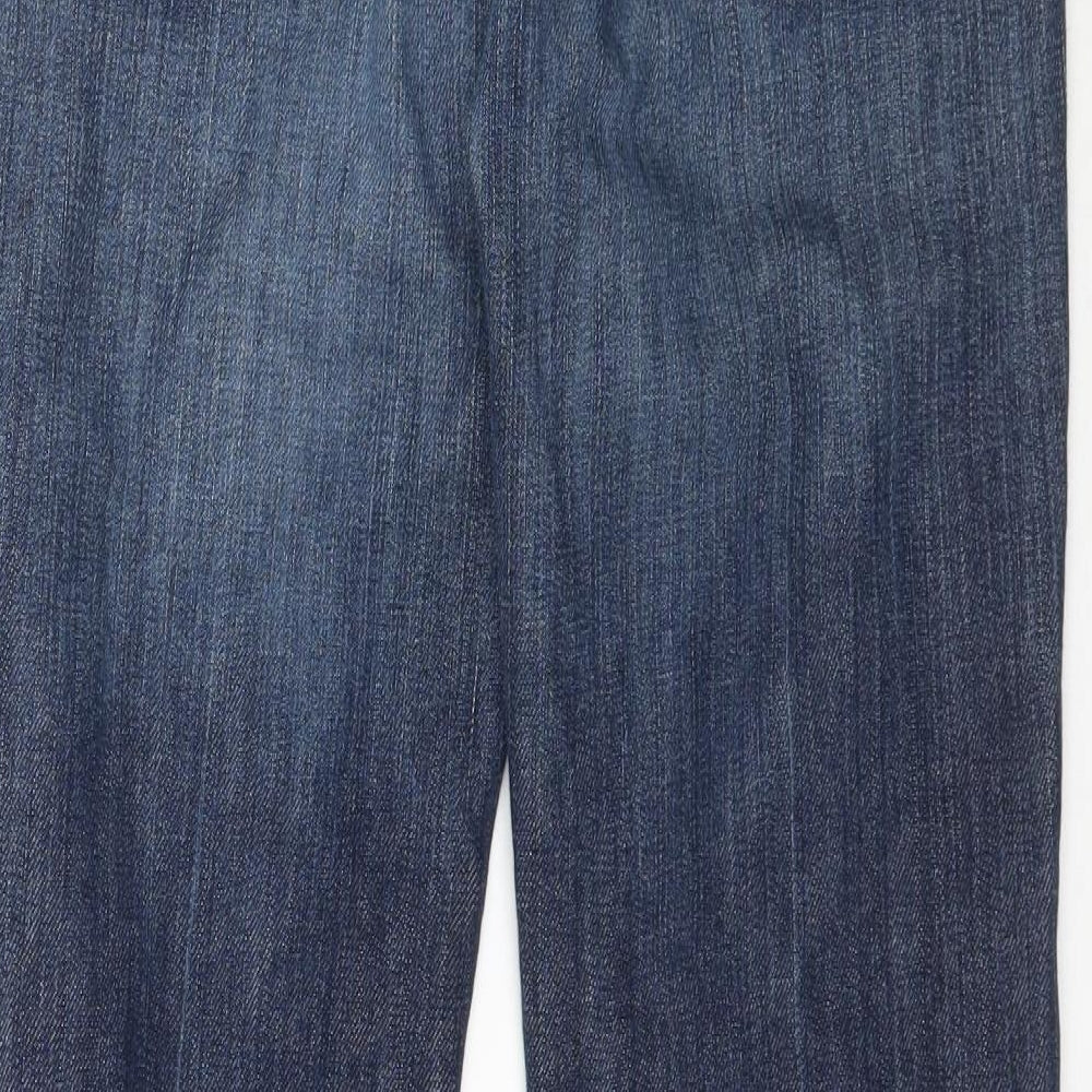 Preworn Womens Blue  Denim Bootcut Jeans Size 26 L30 in