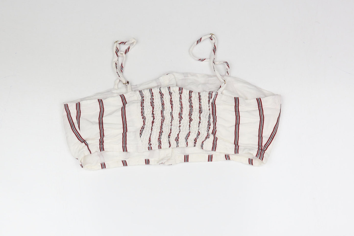 River Island Womens White Striped  Camisole Blouse Size 12