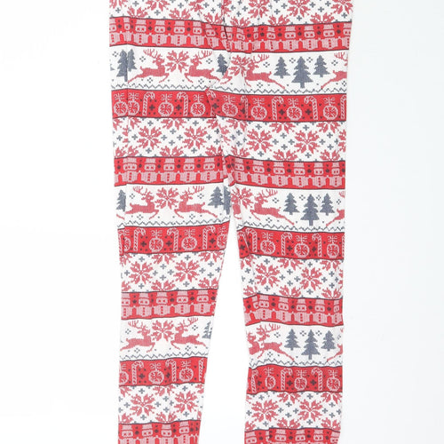 Primark Girls Red Fair Isle   Pyjama Pants Size 13-14 Years
