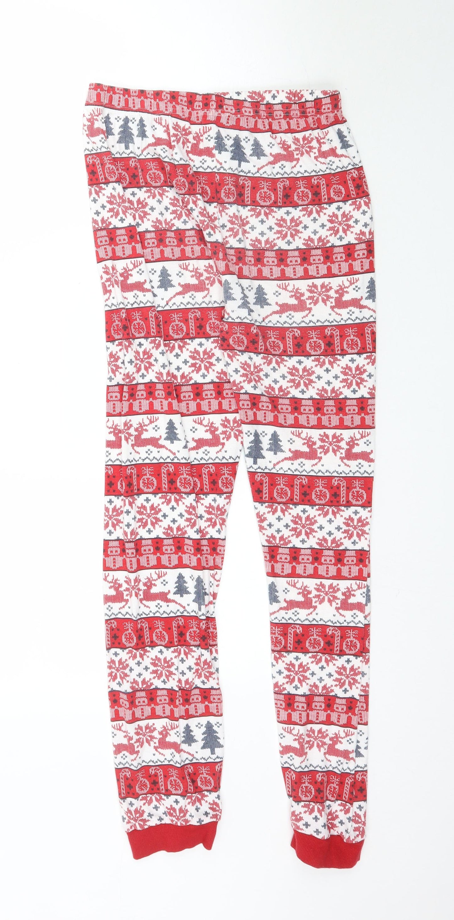 Primark Girls Red Fair Isle   Pyjama Pants Size 13-14 Years