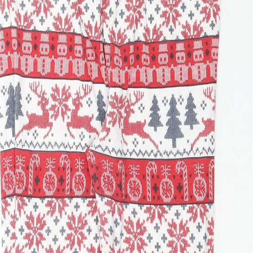 Primark Girls Red Fair Isle   Pyjama Pants Size 13-14 Years