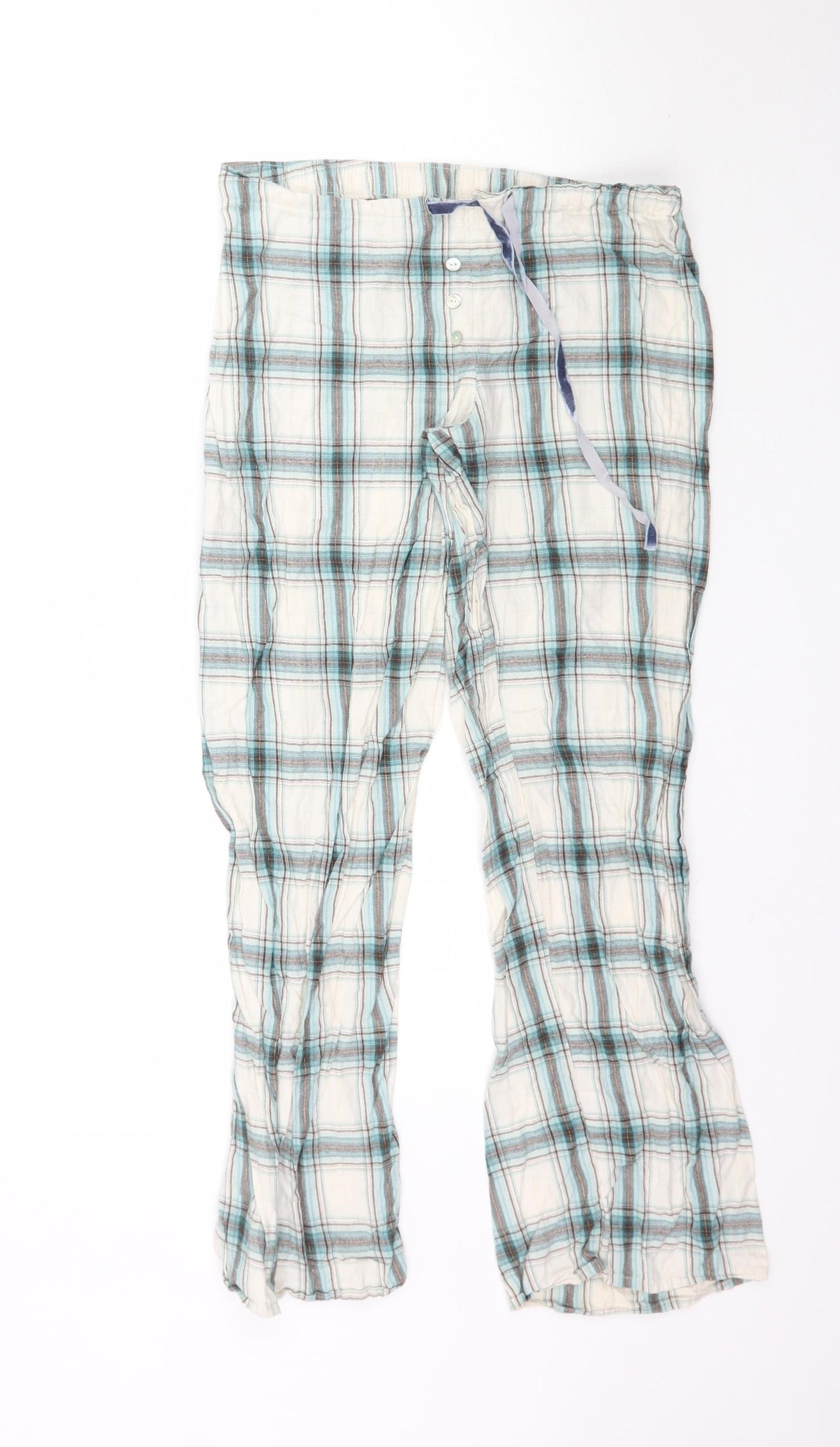 Marks and Spencer Womens Multicoloured Plaid   Pyjama Pants Size 8