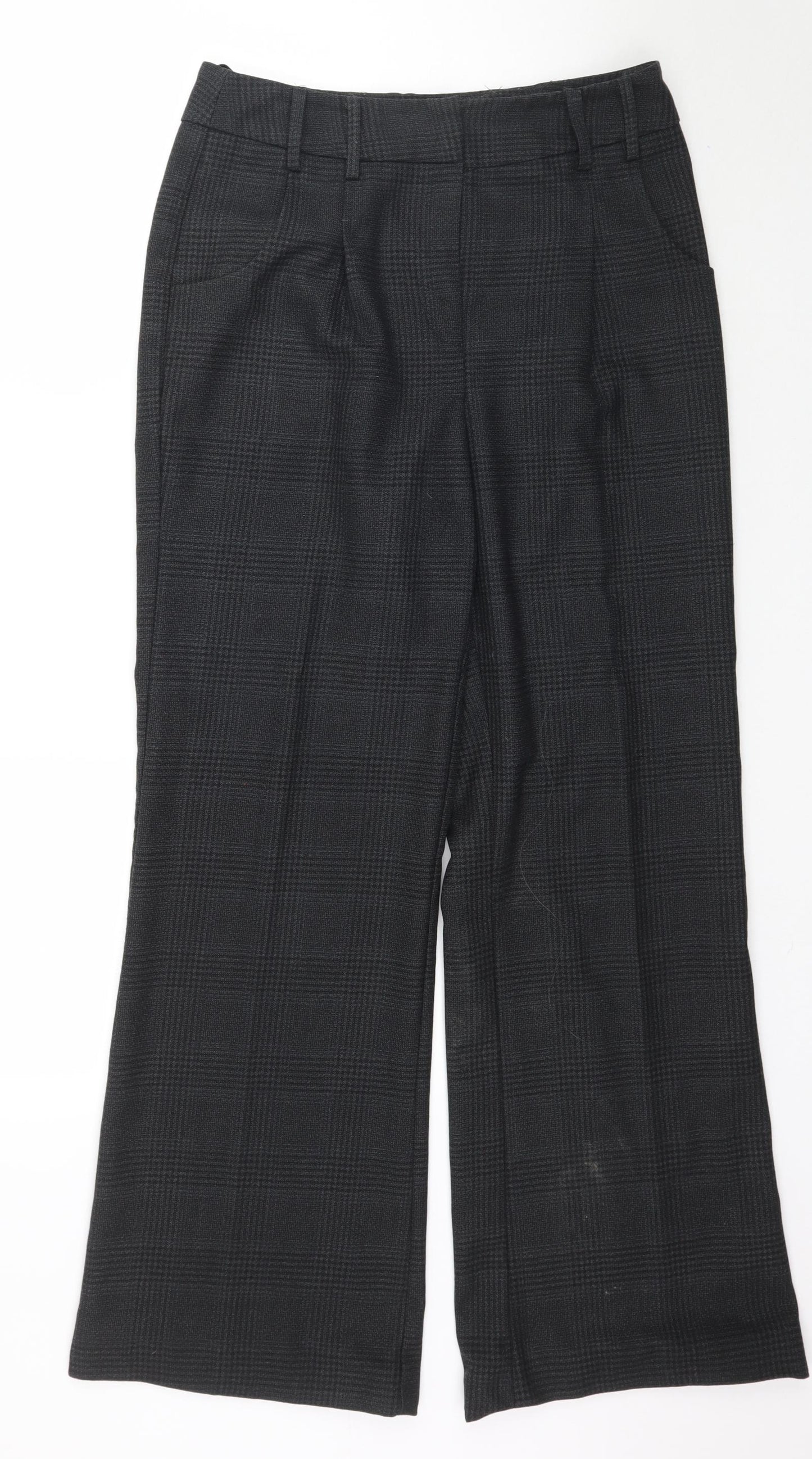 New Look Womens Grey Plaid  Trousers  Size 12 L30 in - Gingham