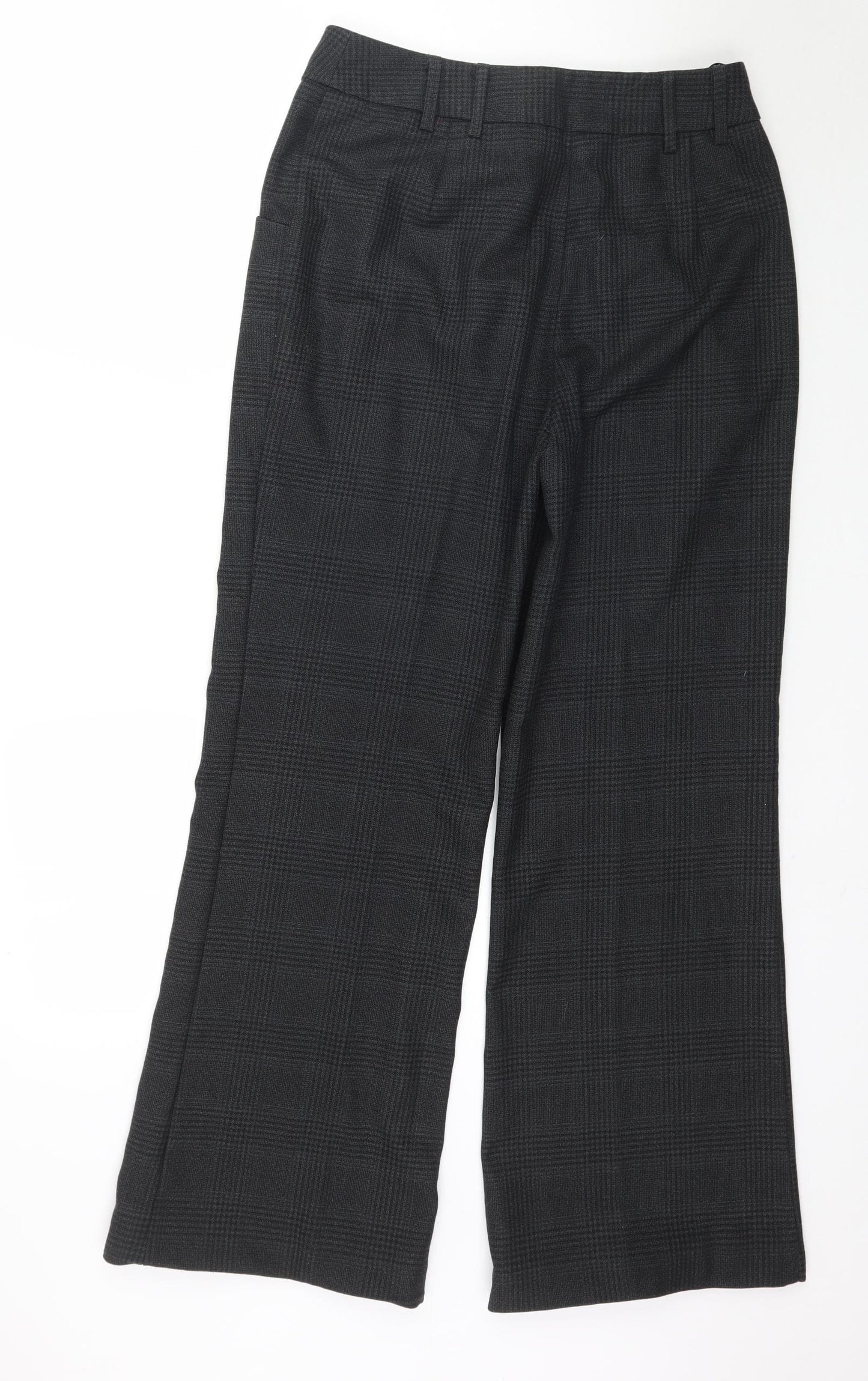 New Look Womens Grey Plaid  Trousers  Size 12 L30 in - Gingham