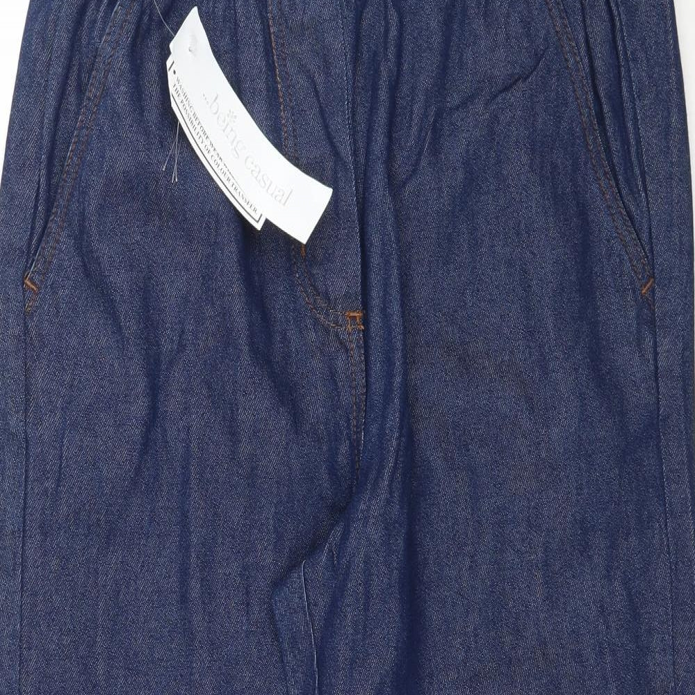 Being Casual Womens Blue  Denim Straight Jeans Size 12 L26 in