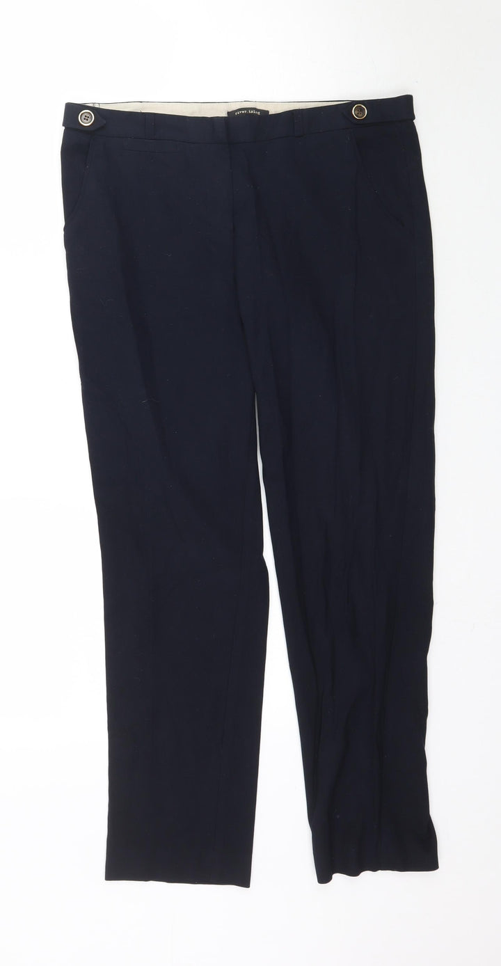 River Island Womens Blue Trousers Size 10 L28 in