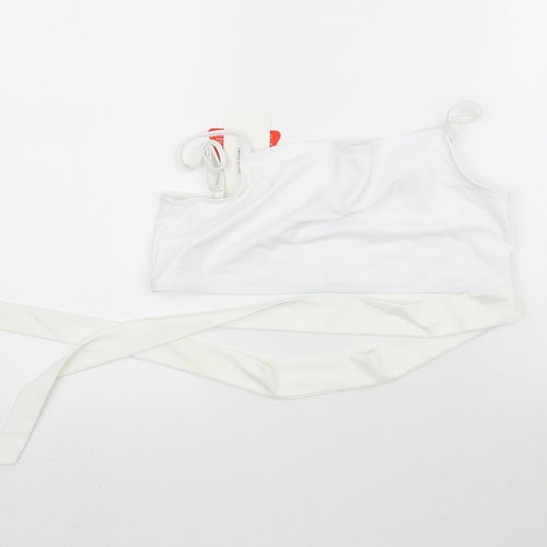 In the Style Womens White   Cropped Tank Size 14
